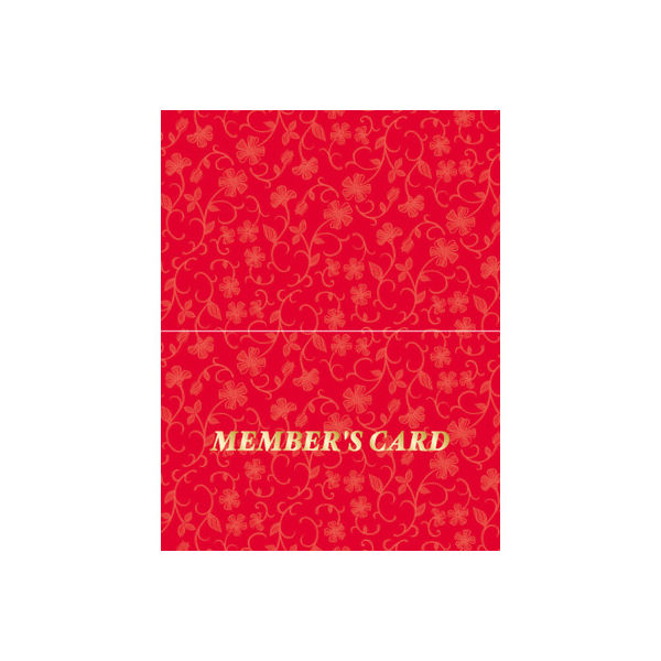 ササガワ タカ印 メンバーズカード レリーフ赤 二つ折 16-4913 1箱（50枚入×5冊）（取寄品）