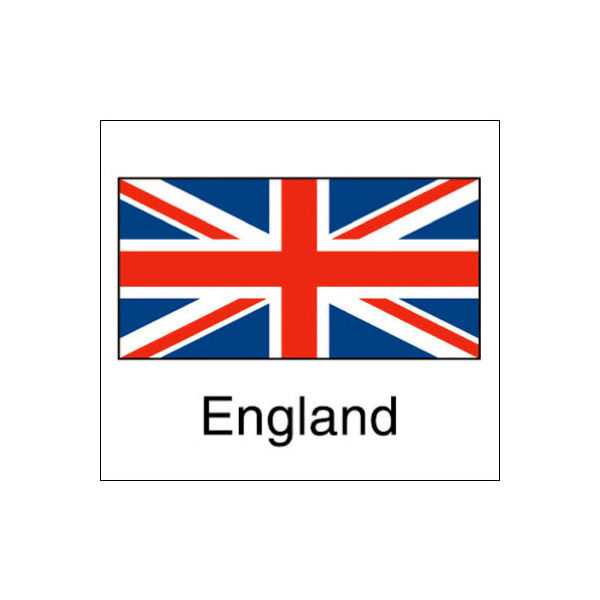 ササガワ 国旗シール England 22-2506 1袋（96片（24片×4シート）入×10冊）（取寄品）