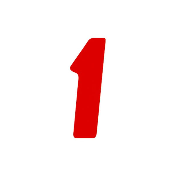 ササガワ アドポップ 数字 赤抜き 1 23-81 1箱（420片（42片×10シート）入×10冊）（取寄品）