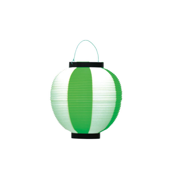 ササガワ ポリ提灯 緑白（旧39-7040） 40-7040 1箱（5個入）（取寄品）