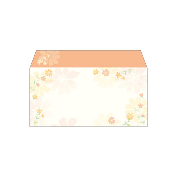 ササガワ タカ印 商品券袋 横封式 フラワリー 9-374 1箱（100枚入）（取寄品）
