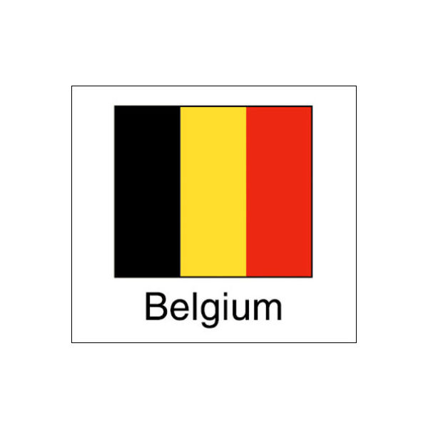 ササガワ 国旗シール Belgium 22-2522 1袋（96片（24片×4シート）入×10冊）（取寄品）