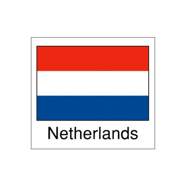 ササガワ 国旗シール Netherlands 22-2504 1袋（96片（24片×4シート）入×10冊）（取寄品）