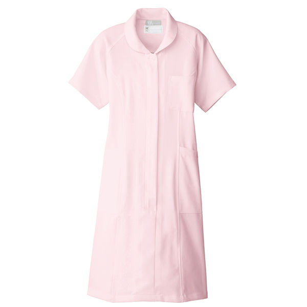 AITOZ（アイトス） ストレッチワンピース（女性用） ナース服 医療白衣 半袖 ピンク SS 861331-060（直送品）
