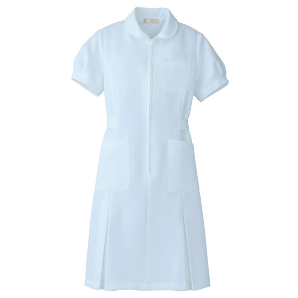 アイトス パフスリーブワンピース（女性用） 861337-007 サックス 5L 医療白衣（ナース服）（直送品）