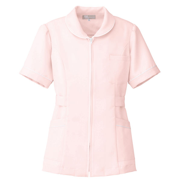 アイトス パイピングチュニック（女性用） 861338-060 ピンク 3L 医療白衣 ナースジャケット（直送品）
