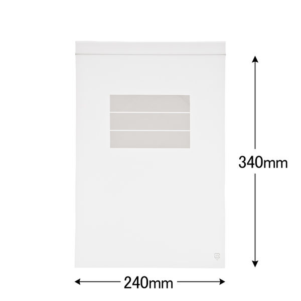 チャック袋（マット印刷）　0.05mm厚　A4　240mm×340mm　書き込み欄付き　1セット（500枚：100枚入×5袋）  オリジナル