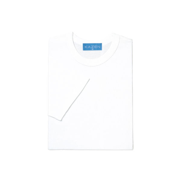 KAZEN（カゼン） Tシャツ ホワイト L 233-20 1着（直送品）