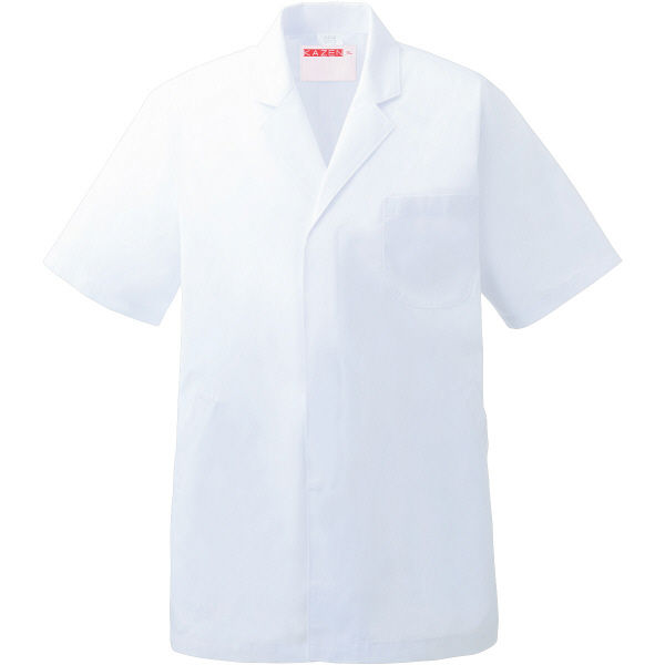 KAZEN（カゼン） 男性用衿付き調理衣半袖 ホワイト M 312-30 1着（直送品）