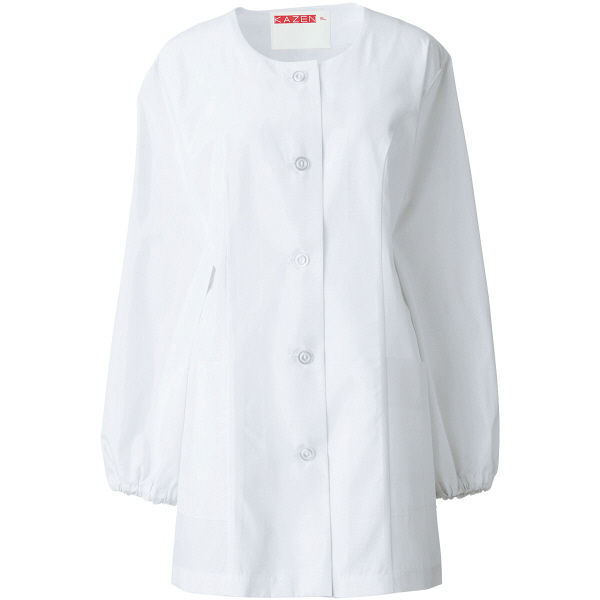 KAZEN（カゼン） レディス調理衣長袖 ホワイト S 740-30 1着（直送品）