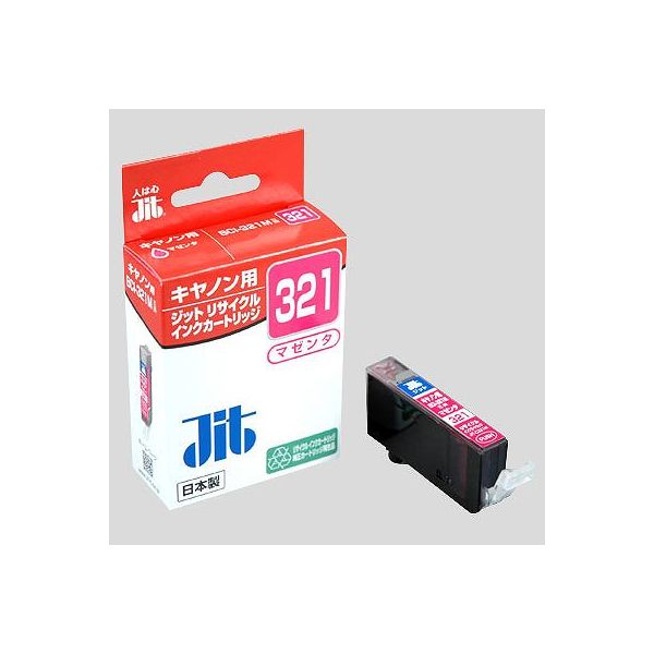 キヤノン（Canon）用 リサイクルインク JIT-C321M マゼンタ（BCI-321M） 1個（取寄品）