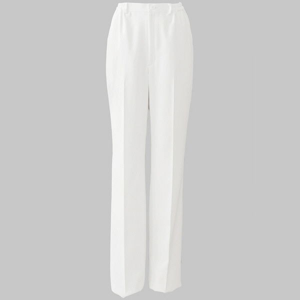 白衣　楽&美パンツ（ノータック・後ろ総ゴム）　ホワイト　LLPO-2024　1枚　オンワード　（取寄品）
