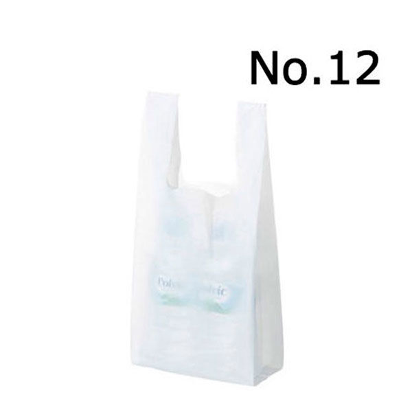 国産レジ袋　乳白　12号　1セット（12000枚：1000枚入×12箱）　福助工業  オリジナル