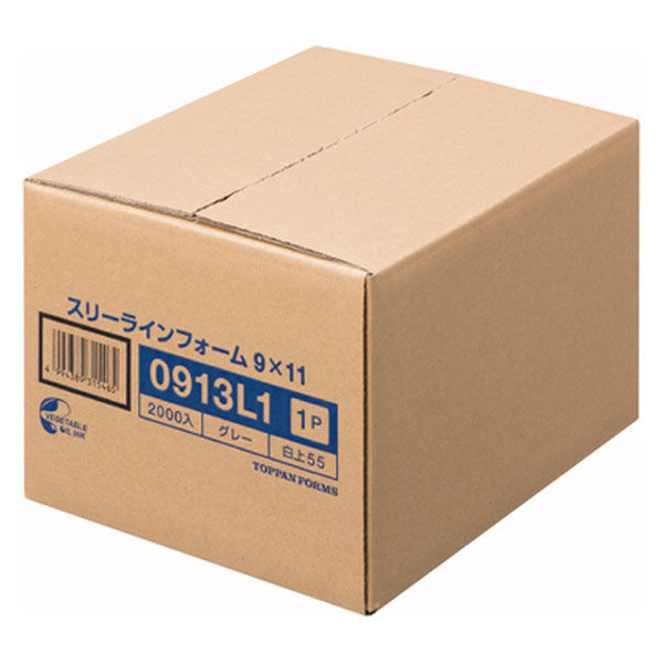 ストックフォーム（スリーライン）　11×9インチ-1P　0913L1　1箱（2000set）　トッパンフォームズ　（取寄品）