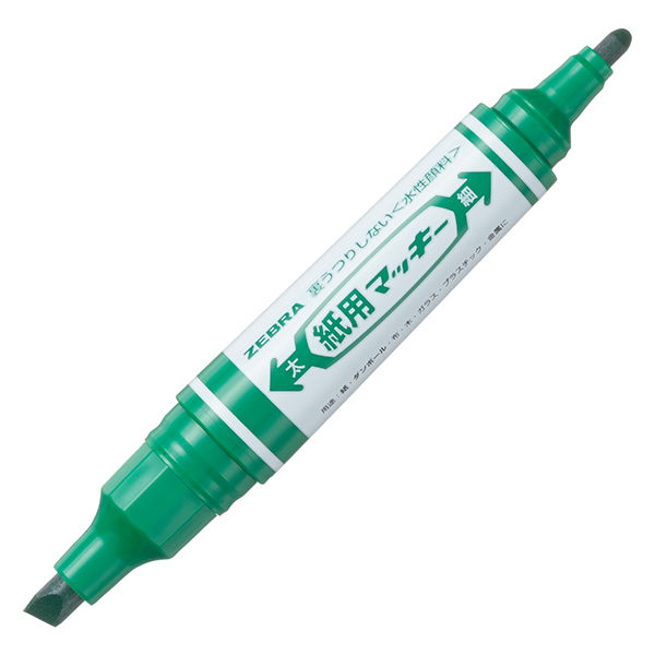 紙用マッキー 太字/細字 詰め替えタイプ 緑 10本 WYT5-G 水性ペン