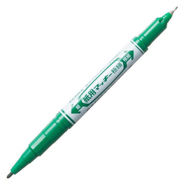 紙用マッキー 細字/極細 詰め替えタイプ 緑 10本 WYTS5-G 水性ペン ゼブラ