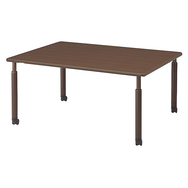 アイリスチトセ　DWTテーブル（介護向テーブル） 昇降脚　ブラウン　幅1800mm　1台　（取寄品）