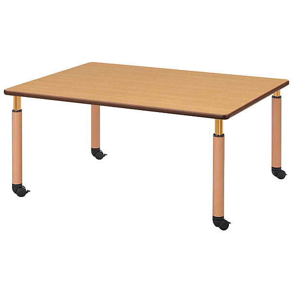 アイリスチトセ　DWTテーブル（介護向テーブル） 昇降脚　ナチュラル　幅1800mm　1台　（取寄品）