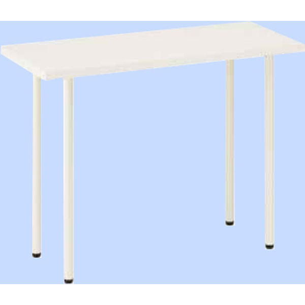 プラス フラットテーブル  ホワイト  幅1000×奥行400×高さ700mm  1台（2梱包）（直送品）