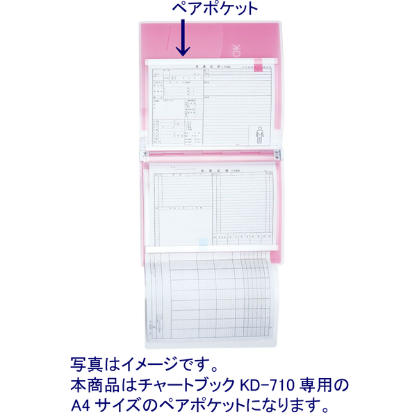 ケルン　チャートブック用ペアポケット(A4)　KD-710対応　KD-223　1パック（10枚入）　（直送品）