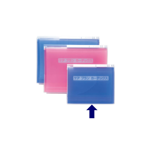 ケルン　ケアプランカーデックス(A4)　ブルー　KD740　1箱（10冊入）　（直送品）