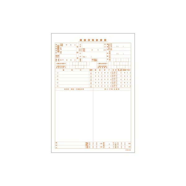 診療録（B5）医科用　健保35号　CCB009　1箱（1000枚：100枚入×10冊）　東杏印刷　（直送品）