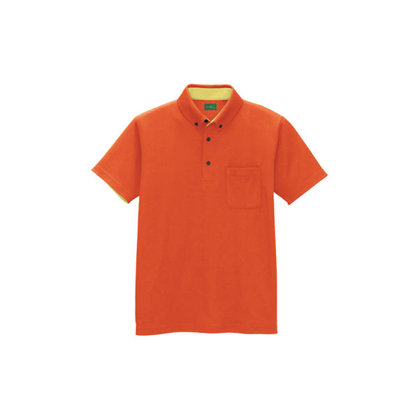 アイトス 制電半袖ポロシャツ（男女兼用） オレンジ SS AZ-50006-063 1着（直送品）