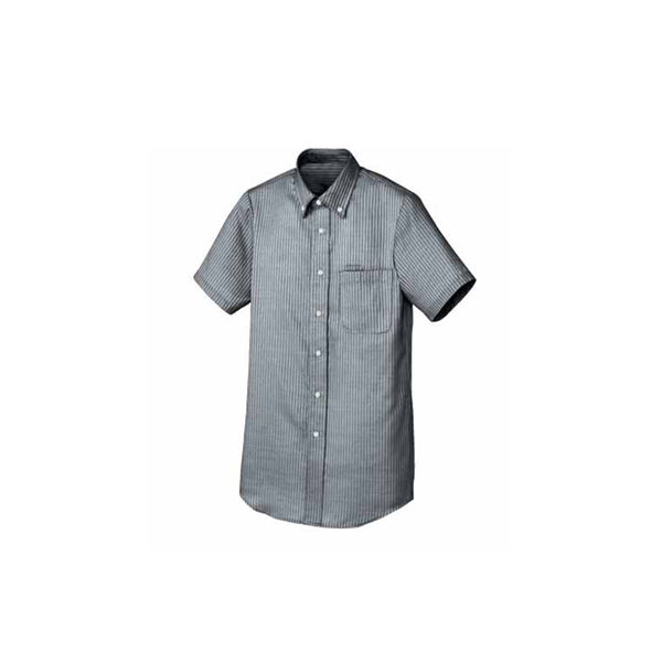 AITOZ（アイトス） ユニセックス 大きいサイズ 半袖ボタンダウンシャツ ヘリンボーン チャコール 3L AZ-50404（直送品）