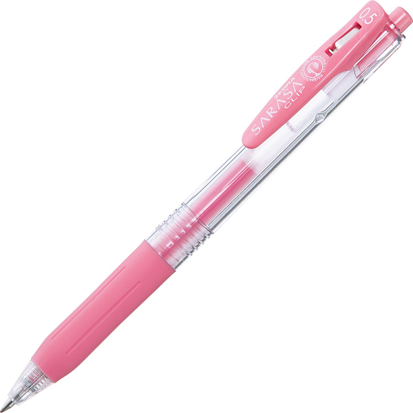 ゼブラ ゲルインク ノック式 サラサクリップ 0.5mm ミルクレッド P-JJ15-MKR 1セット（10本入り）（直送品）