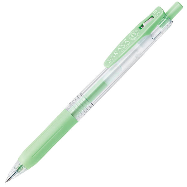 ゲルインクボールペン サラサクリップ ノック式 0.5mm ミルクグリーン