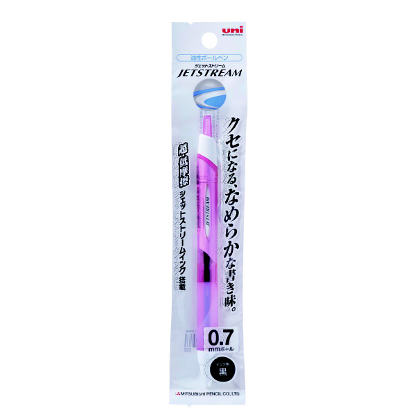 三菱鉛筆 ボールペン 油性 JETSTREAM（ジェットストリーム） 0.7mm ピンク軸 黒インク SXN-150-07 1セット（7本入り）（直送品）