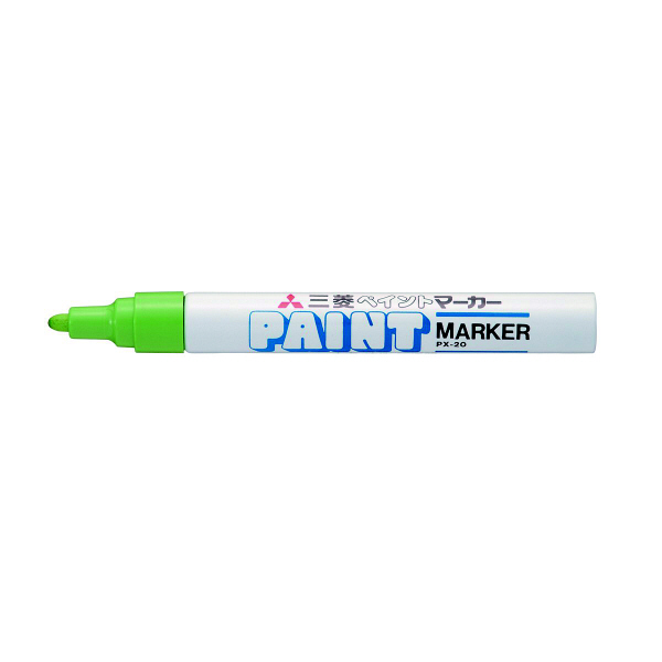 三菱鉛筆(uni) ペイントマーカー 中字 黄緑 油性マーカー PX-20 5本 （直送品） - アスクル