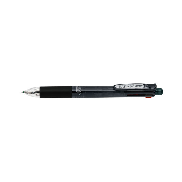 ZEBRA（ゼブラ） 多機能ボールペン サラサ 4色＋シャープペン 0.4mm 黒軸 J4SAS11-BK 1セット（2本）（直送品）
