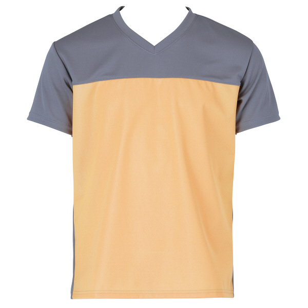 入浴介助用介護ユニフォーム　入浴介護Tシャツ　403340　オレンジ　L　1枚　フットマーク　（取寄品）