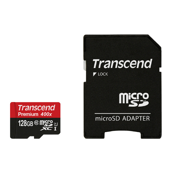 トランセンド microSDXCカード128GB class10 UHS-I対応 TS128GUSDU1 1個