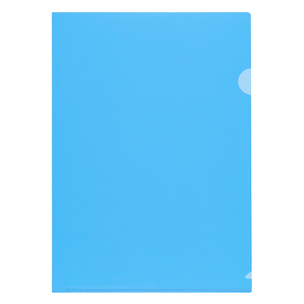 プラス 高透明カラークリアホルダー A4 ブルー 青 1袋(10枚) ファイル 80161