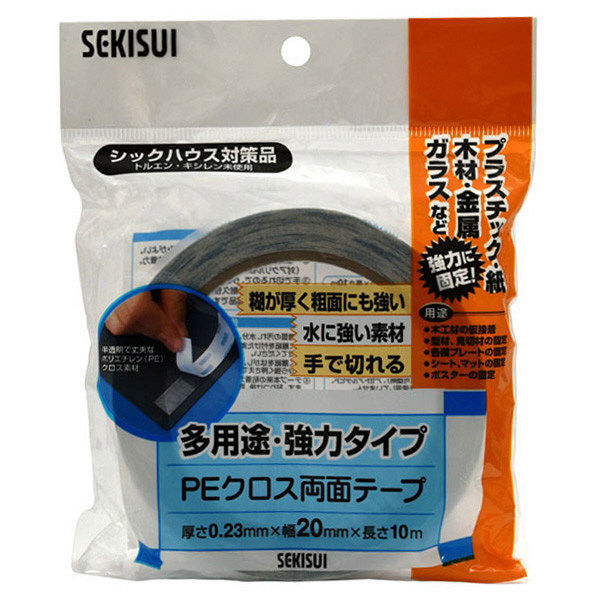 多用途・強力タイプ PEクロス両面テープ WPECX13 幅20mm×長さ10m 積水化学工業 1巻