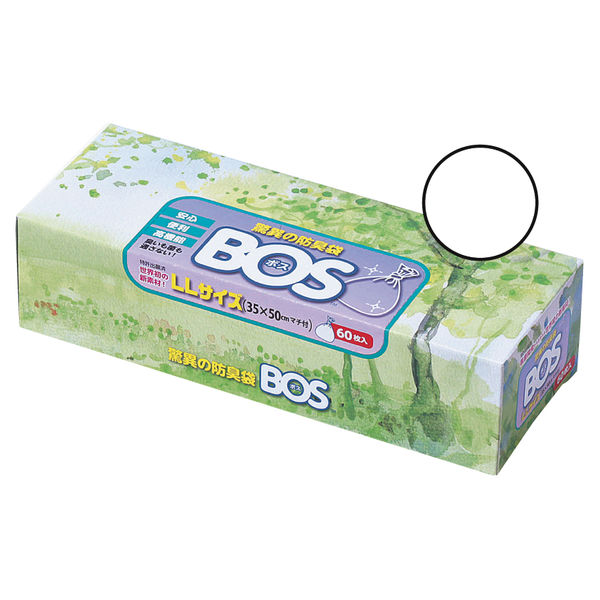 クリロン化成　驚異の防臭袋BOS　箱型　LLサイズ　ポリ袋（規格袋）　1箱（60枚入）