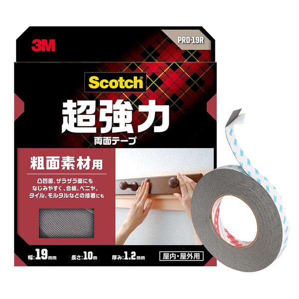スリーエム(3M) スコッチ 超強力両面テープ 粗面素材用 薄手