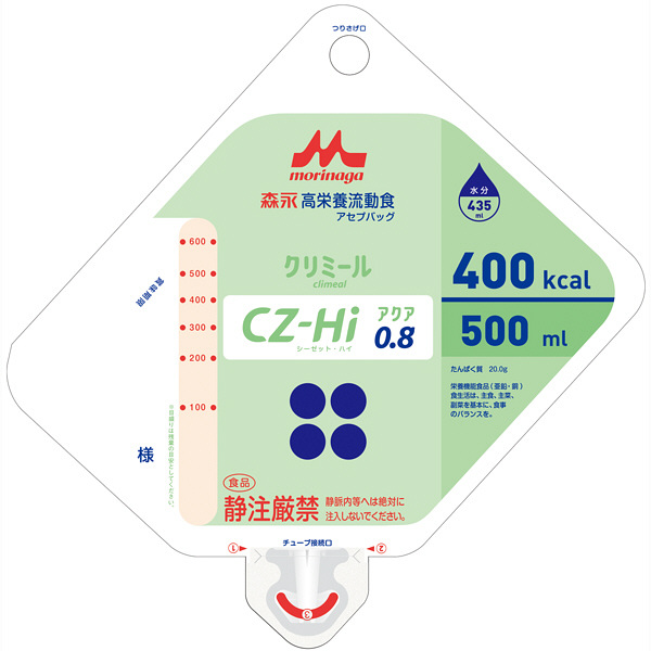 クリニコ CZ-Hi0.8アセプバッグ 400kcal 1箱（16個入）（直送品）