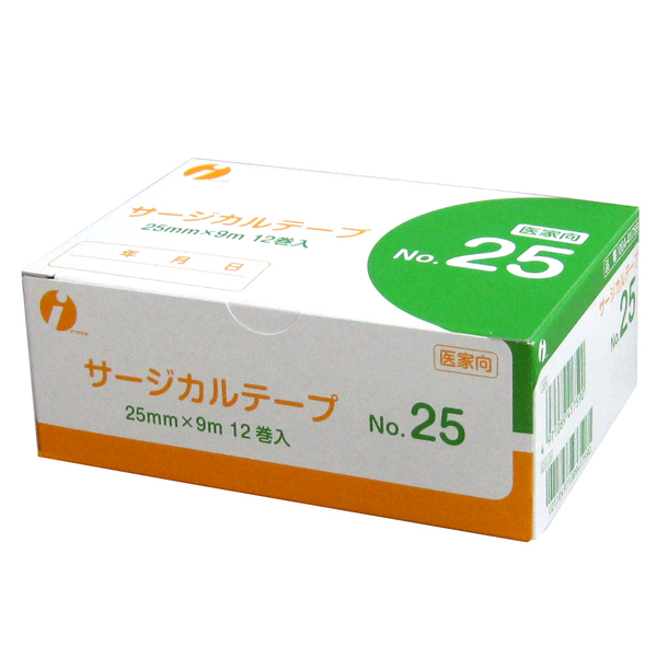 イワツキ　サージカルテープ　No.25　25mm×9m　004-41908　1箱（12巻入）