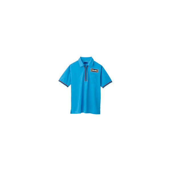 WSP（ダブルエスピー） ユニセックス 小さいサイズ ポロシャツ（ワッペン付：67210） ブルー SS 65201（直送品）
