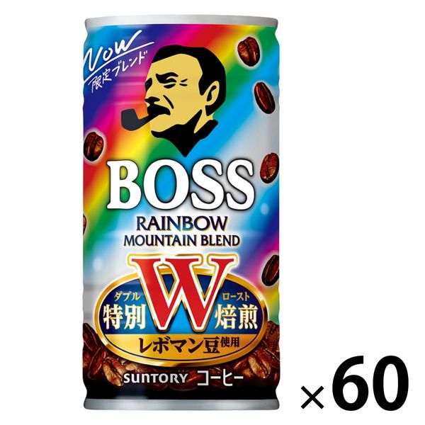 【缶コーヒー】サントリー BOSS（ボス）レインボーマウンテンブレンド 185g 1セット（60缶）