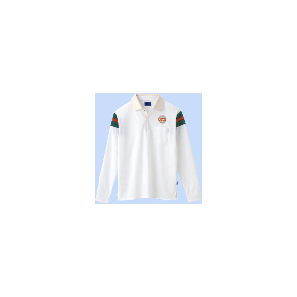 WSP（ダブルエスピー） ユニセックス 小さいサイズ 長袖ポロシャツ（ワッペン付：67199） ホワイト SS 65168（直送品）