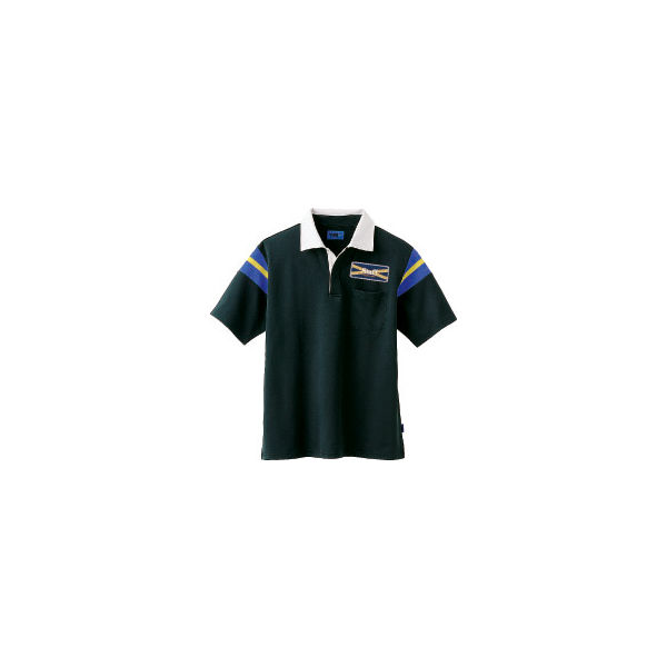 WSP（ダブルエスピー） ユニセックス 半袖ポロシャツ（ワッペン付：67210） ブラック L 65150（直送品）