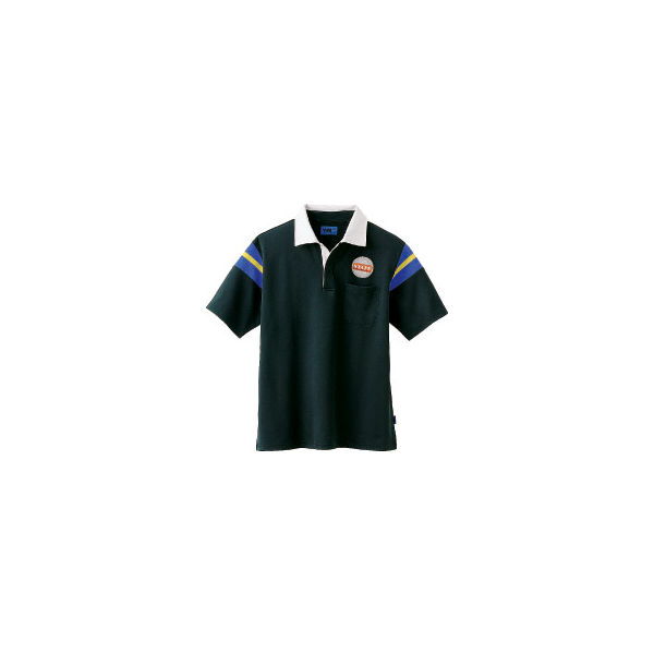 WSP（ダブルエスピー） ユニセックス 半袖ポロシャツ（ワッペン付：67199） ブラック M 65150（直送品）