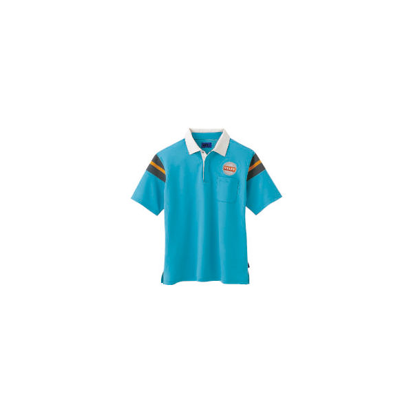 WSP（ダブルエスピー） ユニセックス 大きいサイズ 半袖ポロシャツ（ワッペン付：67199） サックス LL 65152（直送品）