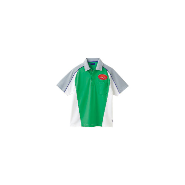 WSP（ダブルエスピー） ユニセックス ポロシャツ（ワッペン付：67201） グリーン M 65195（直送品）