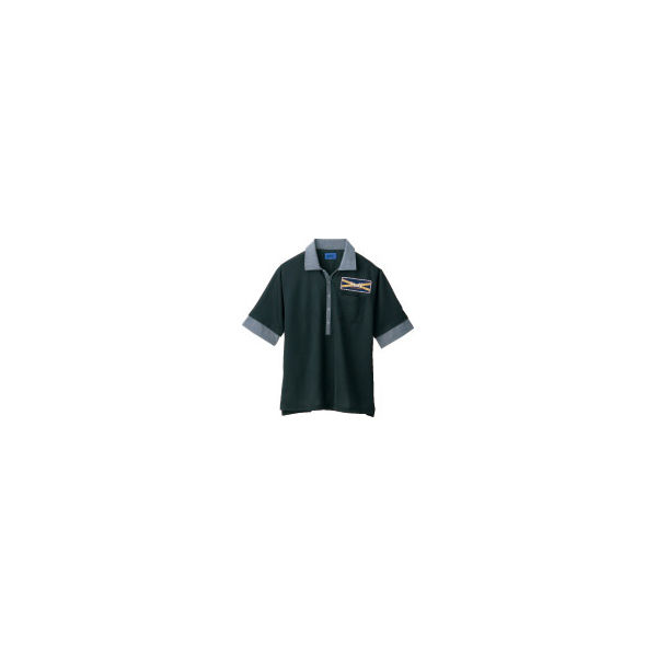 WSP（ダブルエスピー） ポロシャツ（ワッペン付：67210） ブラック L 65210（直送品）