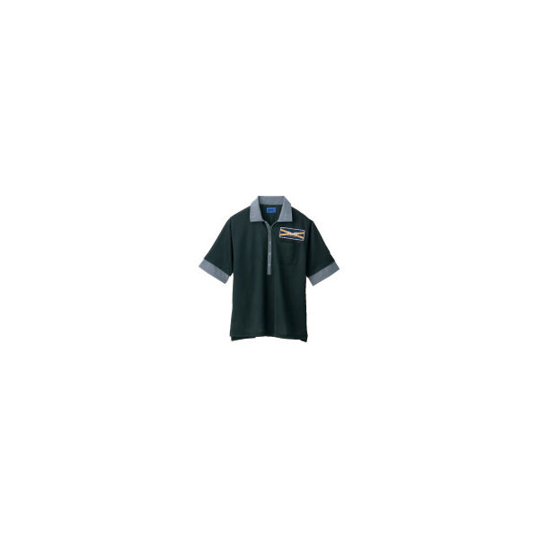 WSP（ダブルエスピー） 大きいサイズ ポロシャツ（ワッペン付：67210） ブラック LL 65210（直送品）